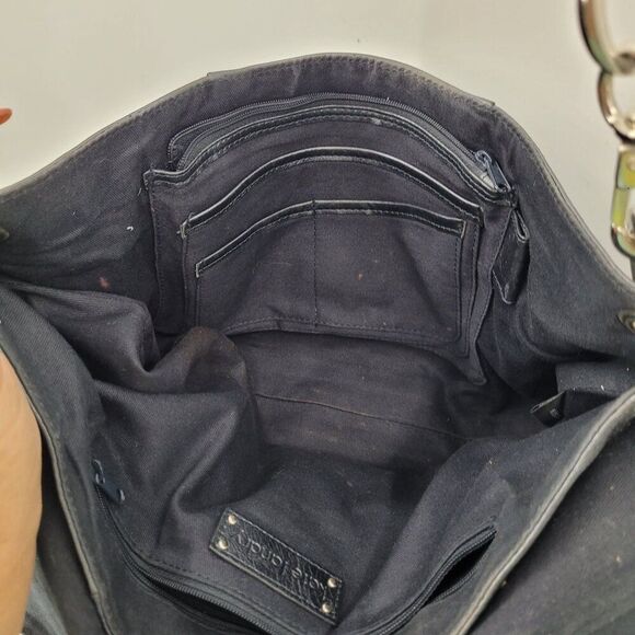 Kate Landry Metallic Gun Metal Leather Shoulder‎ Bag Chain Strap Baguette Baddie - Picture 11 of 12